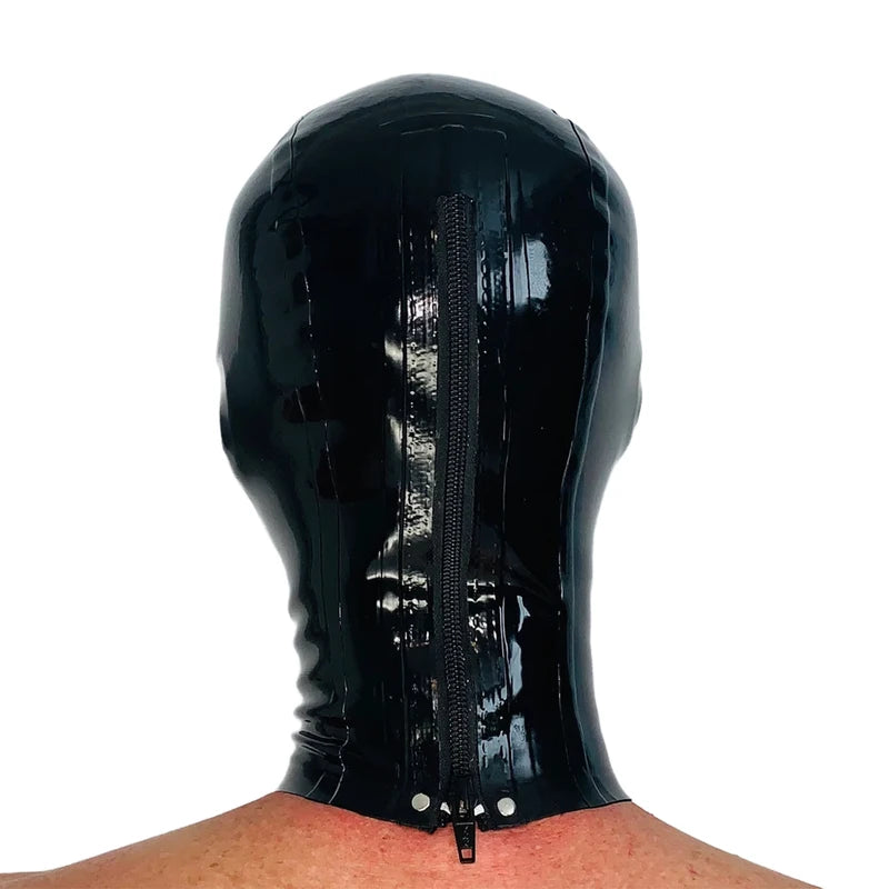 Perforated Latex Hood Mask with Micro Holes Breathable Eyes and Nose
