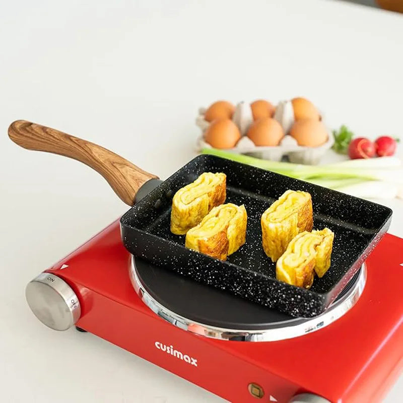 Nonstick Tamagoyaki Japanese Omelette Pan - Rectangle Egg Skillet, 6.3 Inch