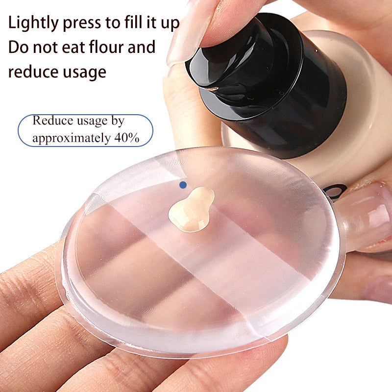 Silicone Gel Powder Puff Sponge for Foundation BB Cream Makeup Tools, Reusable, Non-Absorbent