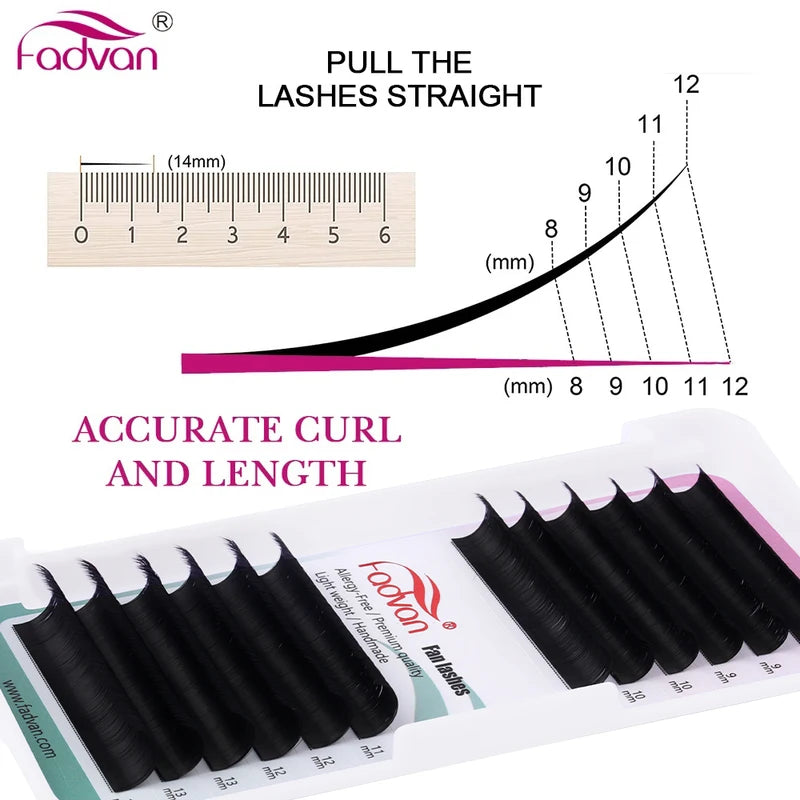 False Eyelash Extensions Natural Flare Blooming Lash Fans for Fuller Look