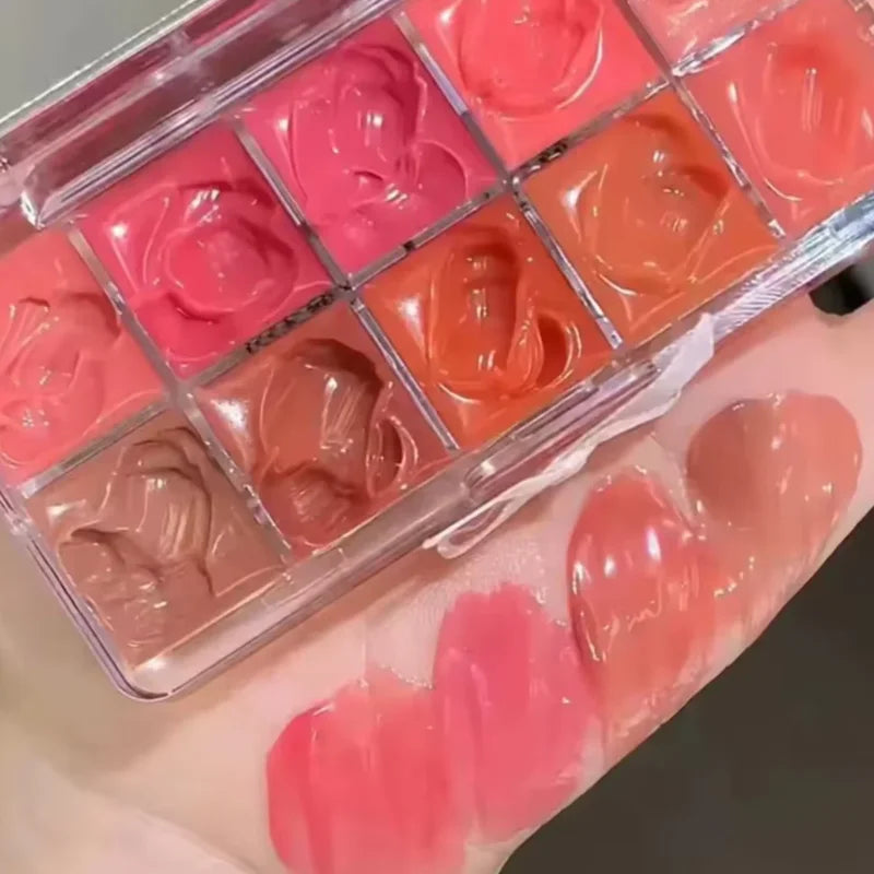 10-Color Lip Gloss and Lipstick Palette - Moisturizing & Long-Lasting Makeup Kit