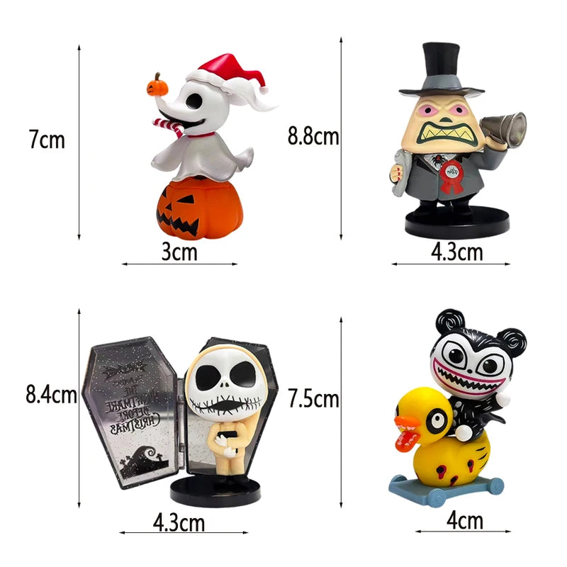 8PCS Nightmare Before Christmas Sally Collectible Doll Set - Halloween Birthday Kids Toys