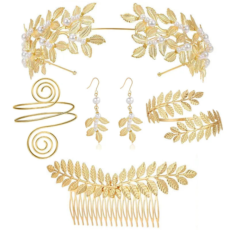 Vintage Greek Jewelry Set for Women Baroque Style Adjustable Gift