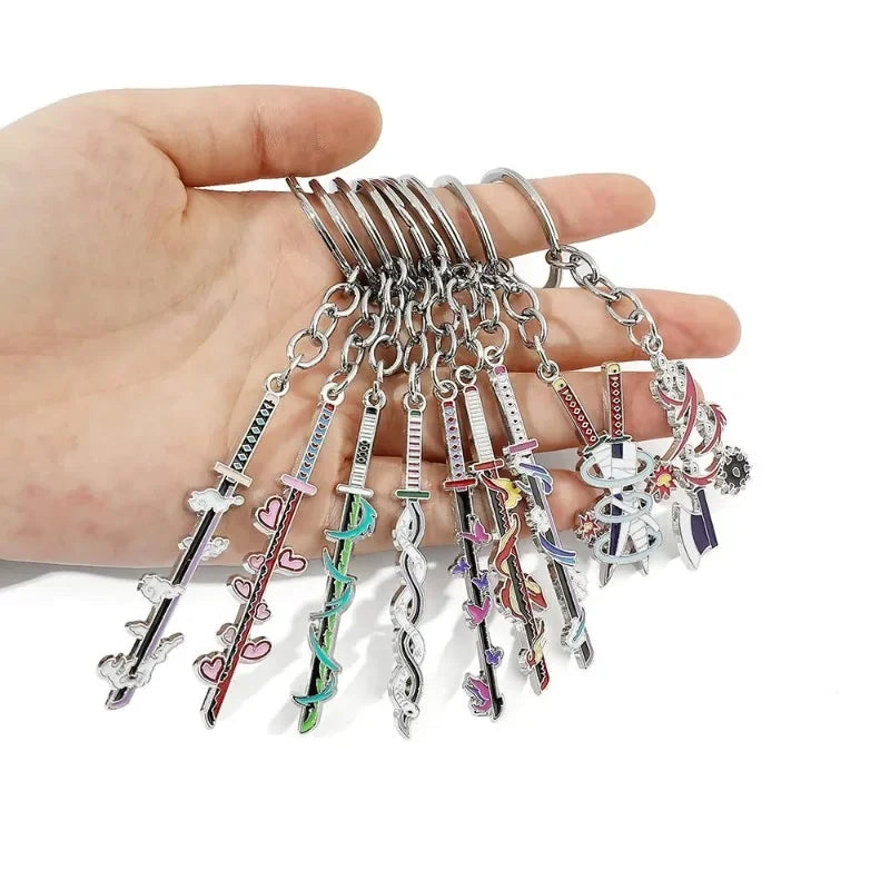 Anime Demon Slayer Sword Keychain Collection - Mini Japanese Katana Pendant & Decor