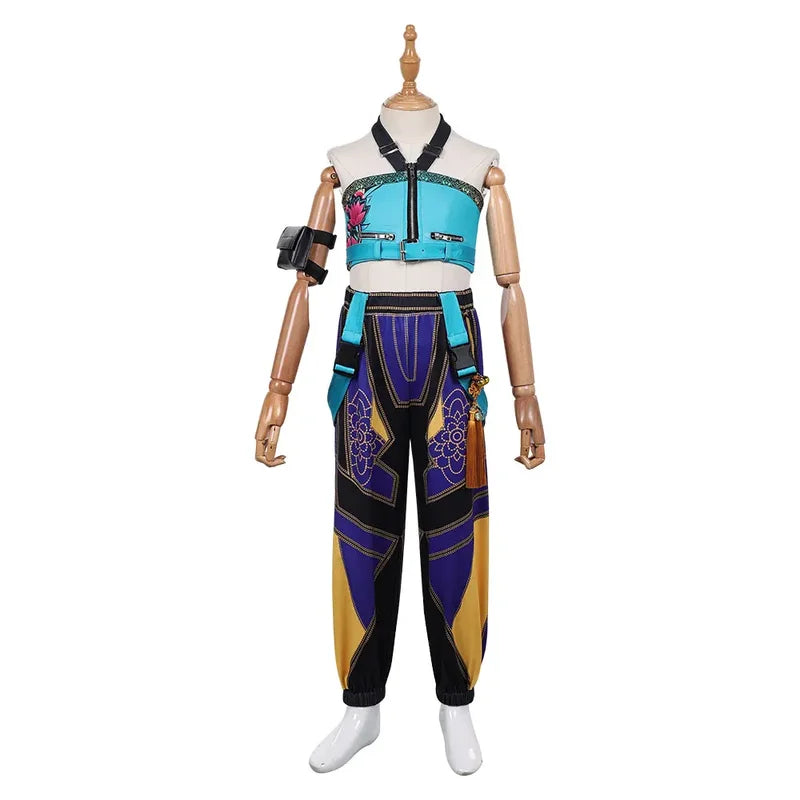 Halloween Demon Cosplay Costume for Kids with T-Shirt Skirt and Socks