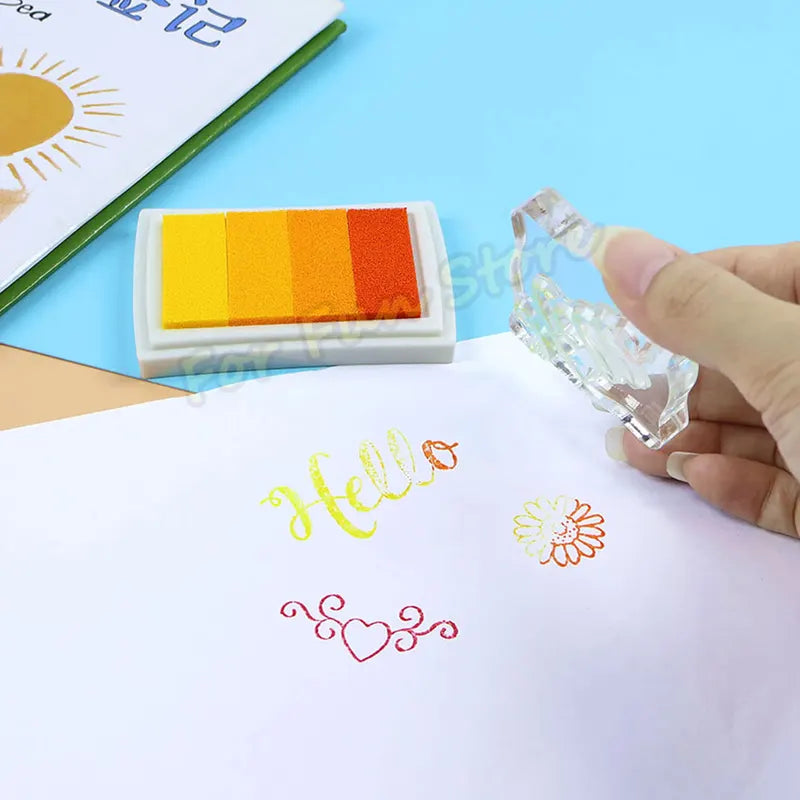 Colorful Ink Pad for Stamp DIY Rubber Seals Scrapbooking Stationery Art