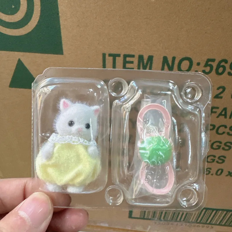 Sylvanian Families Baby Fairy Series Mini Figures with Flower Leaf Wings - Collectible Blind Bag Toy
