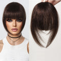 Clip-In Human Hair Bangs for Women - Natural Black & Brown Styles, Easy Wear, Reusable