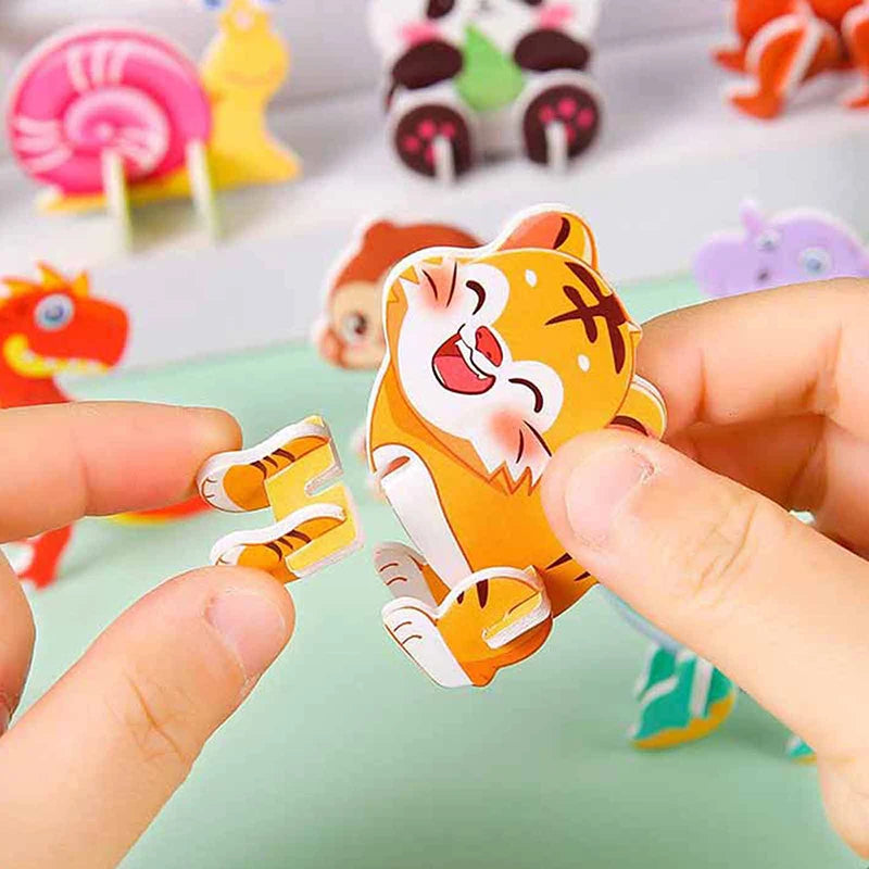 30Pcs Mini Animal Cartoon DIY Jigsaw Puzzles for Kids Birthday Party Favors