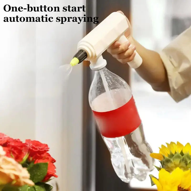 Electric Plant Watering Spray Bottle with USB Rechargeable Fogger for Indoor & Outdoor Gardening