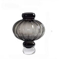 Glass Lantern-Shaped Vase for Flowers Home Decor Indoor Living Room Ornaments