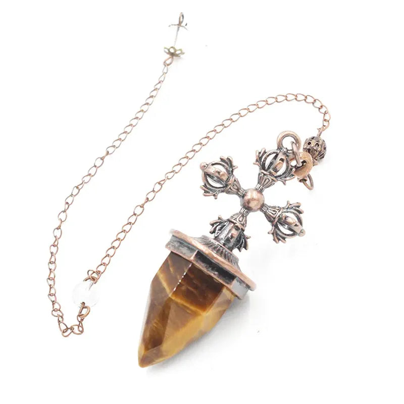 Natural Gem Stone Crystal Pendulum for Divination and Spiritual Healing