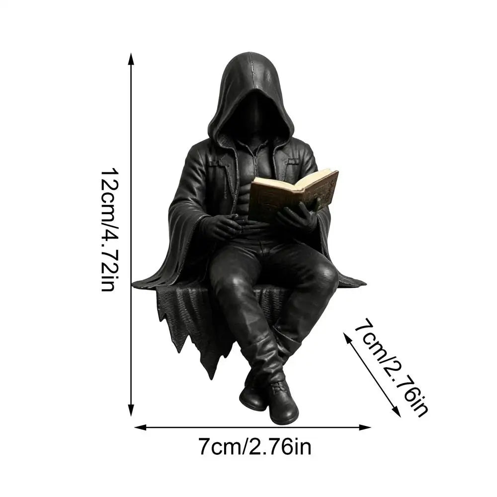 Gothic Reaper Statue for Home Decor - Spooky Shelf Accent, Dark Fantasy Art