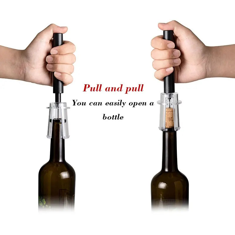 Air Pressure Wine Opener Set - Manual Aluminum Corkscrew for Bottles & Cylinders