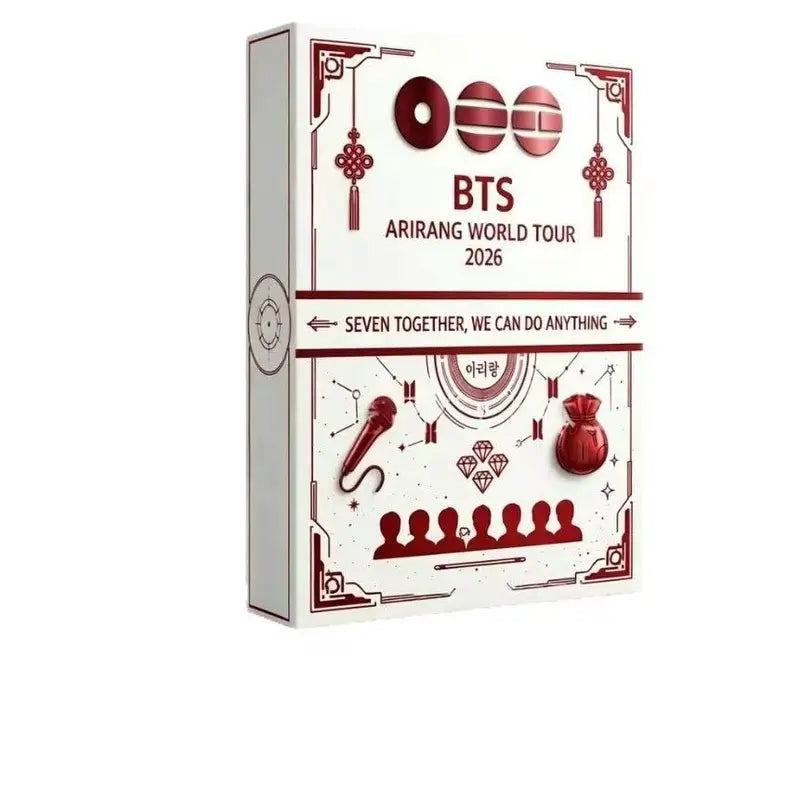 BTS Arirang World Tour 2026 Vinyl Record Keychain Set - BT21 Doll Pendant Collectible Gift