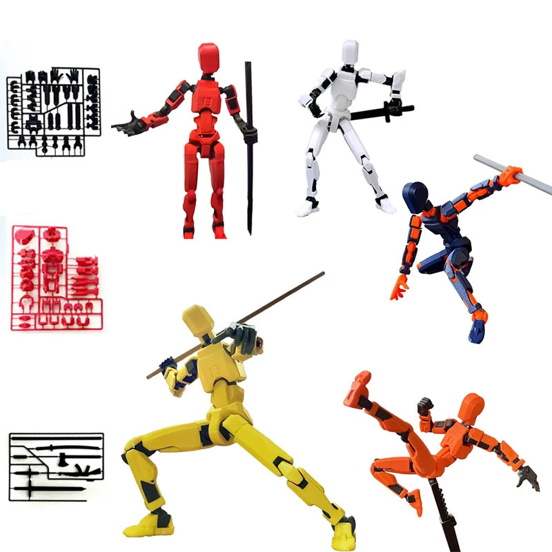 Movable 3D Printed Action Robot Model Doll Toy for Kids & Adults