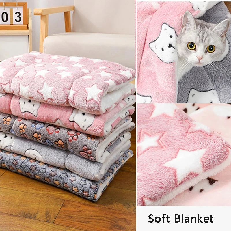 Breathable Thick Pet Sleeping Mat for Cats and Small Dogs - Winter Warm Blanket