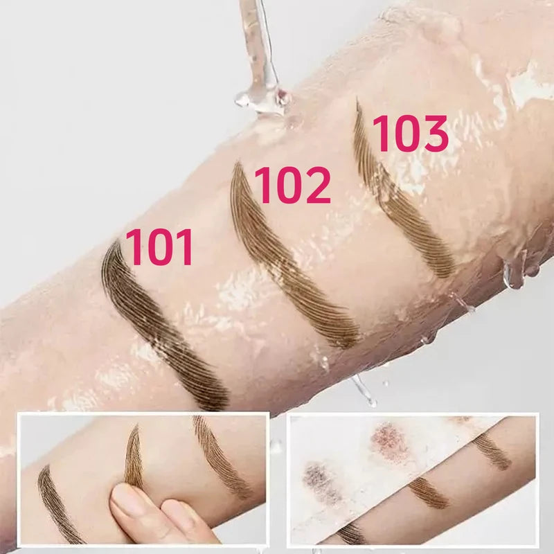 Waterproof 3-Color Eyebrow Pen Microblading Eyebrow Pencil with 4-Head Design for Natural Brows