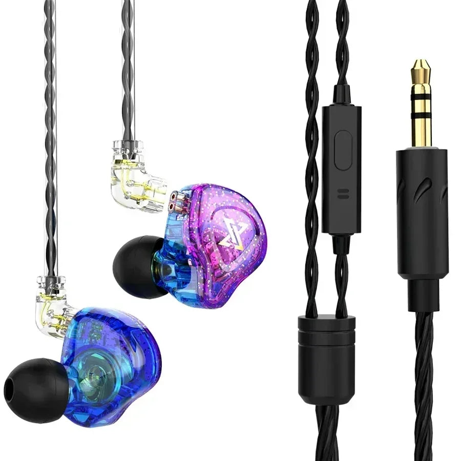 In-Ear Earphones with Mic, 6 Dynamic Drivers, HiFi Stereo Headset