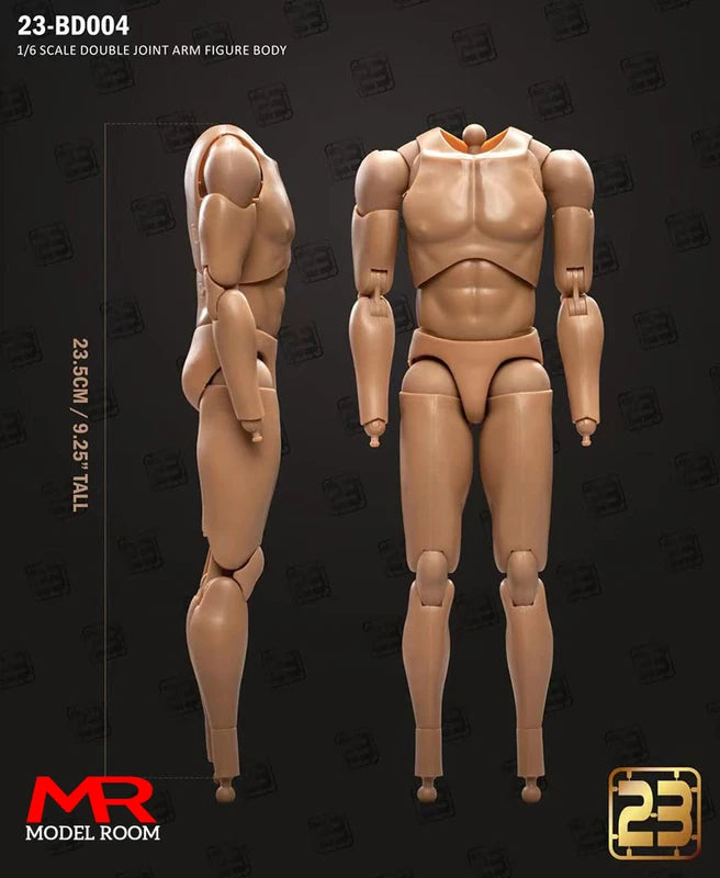 1/6 Scale Male Action Figure Body - Articulated Muscle Model, 23.5-27.5cm