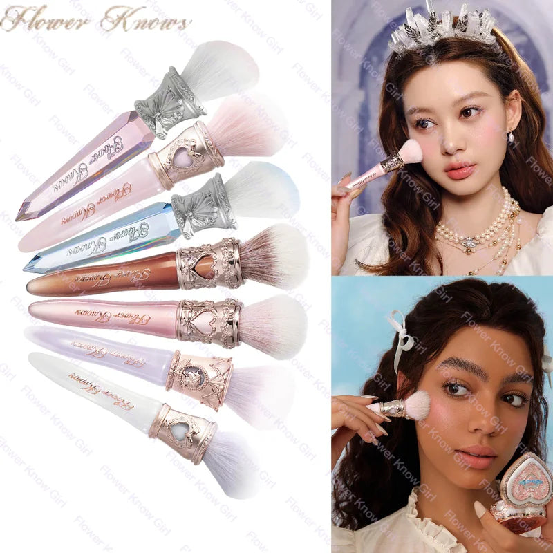 Unicorn Makeup Brush Set with Slanted Pointed Design for Precise Application - Cruelty-Free Powder Brushes