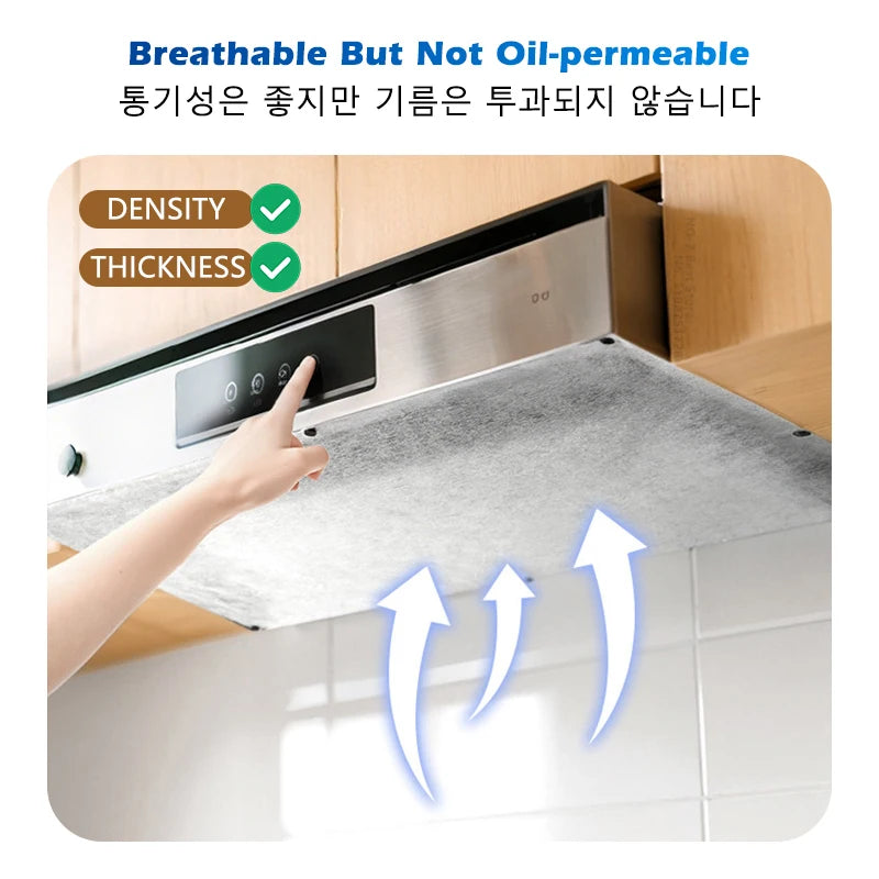 Disposable Range Hood Filter Paper - Oil & Smoke Absorbing Non-Woven Sheets