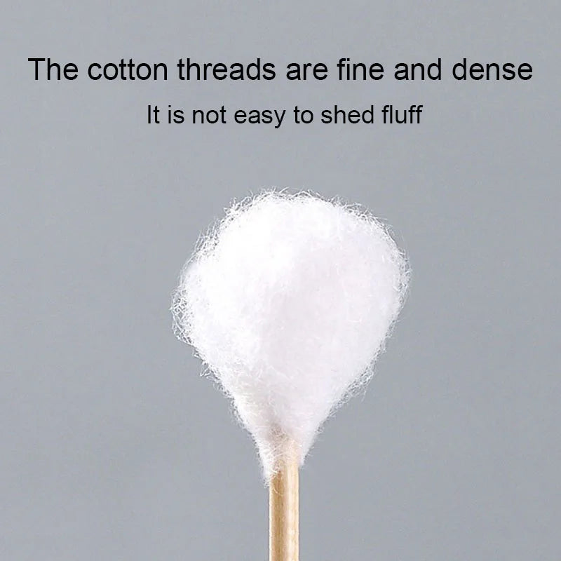 1000 Count Cotton Swabs for Ear & Makeup - Eco-Friendly Double Bamboo Sticks