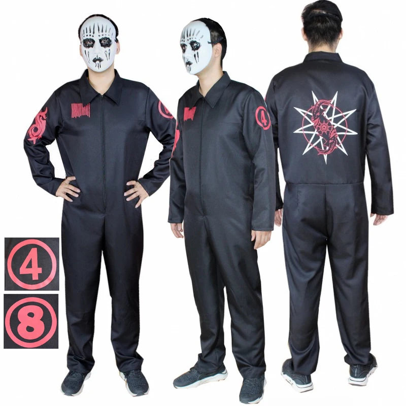 Slipknot Jumpsuit Costume for Men Halloween Cosplay Without Mask