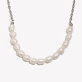Elegant Pearl Choker Necklace with 18K Gold Plating for Women