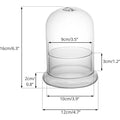 Clear Glass Dome with Airhole - Decorative Cloche Bell Jar with Base for Plant and Display