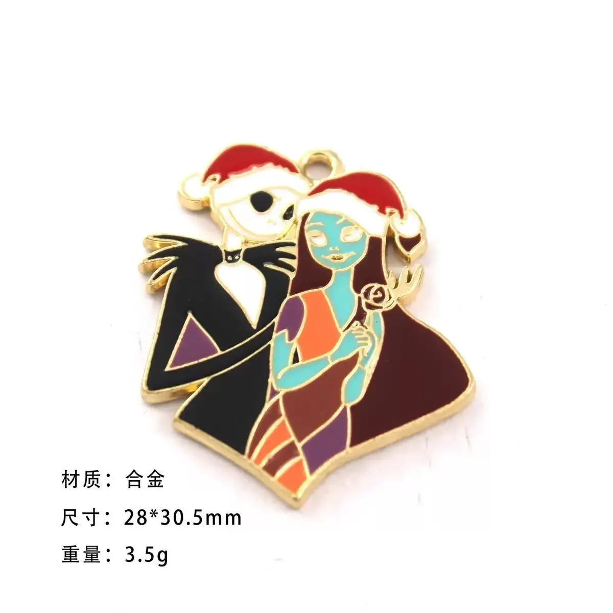 10 Pcs Cartoon Halloween Charm Pendants for DIY Jewelry Making Enamel Craft Supplies