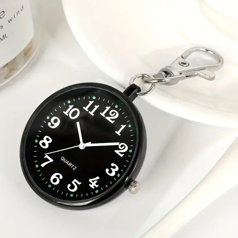 Mini Quartz Pocket Watch Keyring - Nurse, Doctor, Student Gift & Accessory