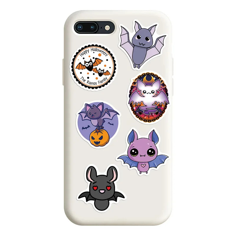 Halloween Bat Stickers Pack - Purple Bat Wall Decals for Laptop & Wall Decor