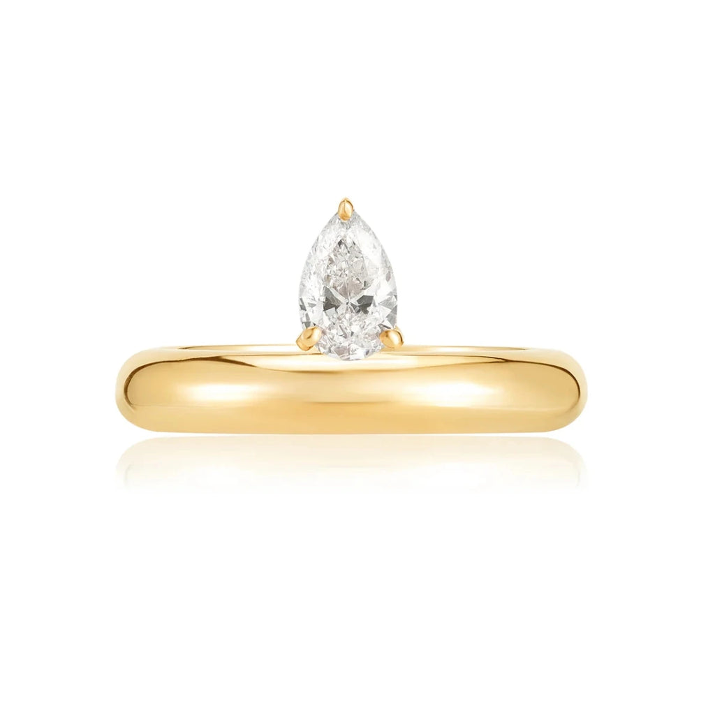 Stainless Steel Floating Zircon Ring for Women - Geometric Vintage Jewelry