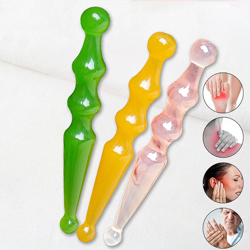 Facial Acupressure Massage Stick Double-Ended Needle-Style Relaxation Tool