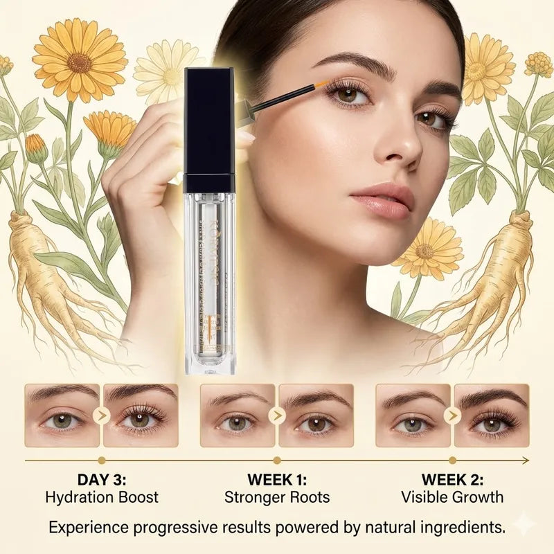 2-in-1 Eyelash & Eyebrow Growth Serum Natural Enhancer Longer Fuller Thicker Curling