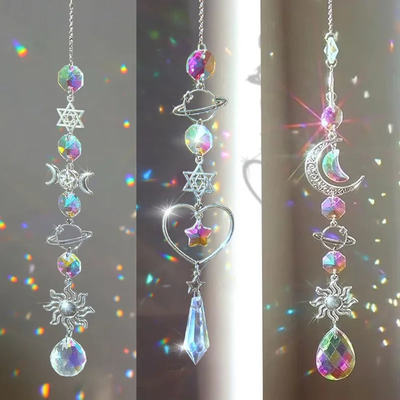Crystal Wind Chime Rainbow Maker Sun Catcher Decor for Garden & Home