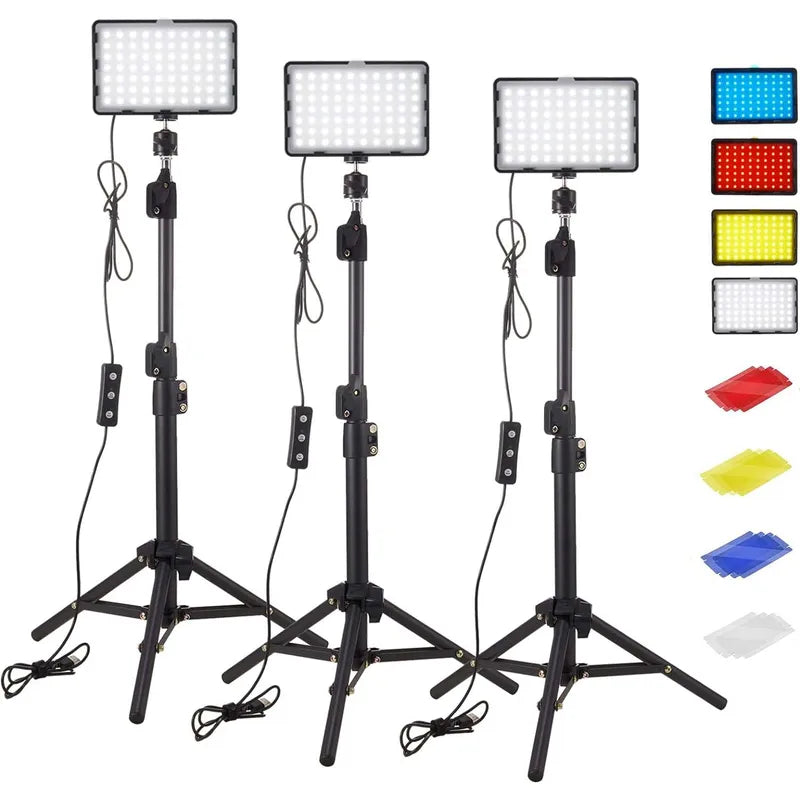 6-Inch LED Video Light Panel with RGB Filter for Photography & Streaming