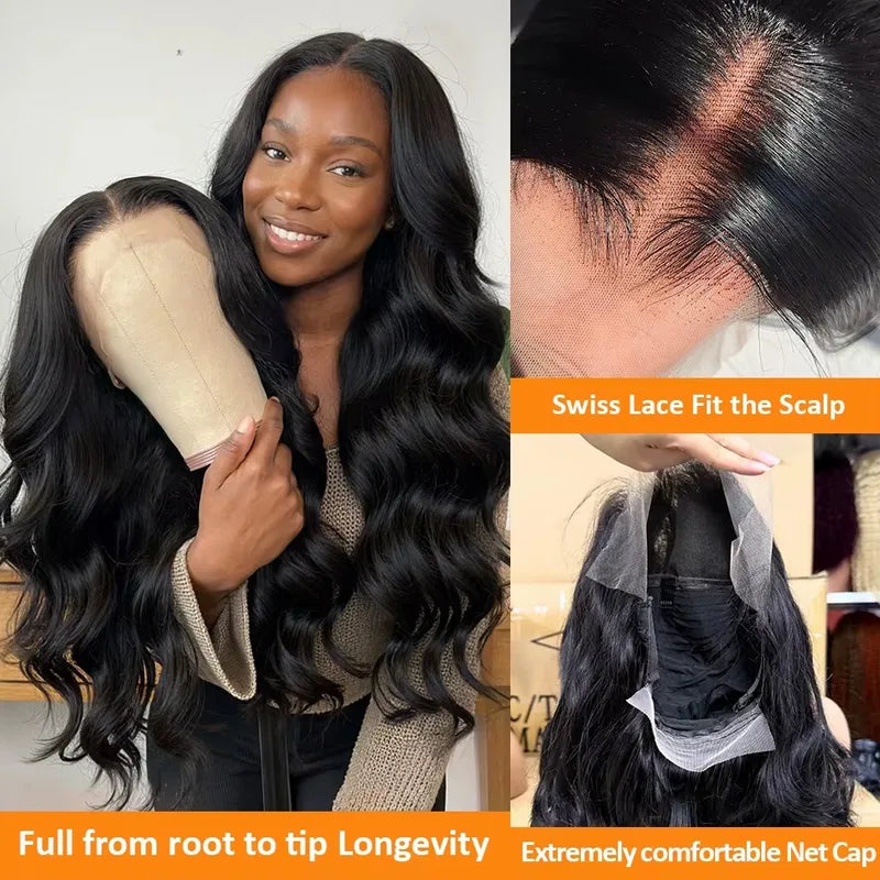 Human Hair Lace Front Wigs 13x4 13x6 Body Wave HD Lace Frontal 40-44 Inch