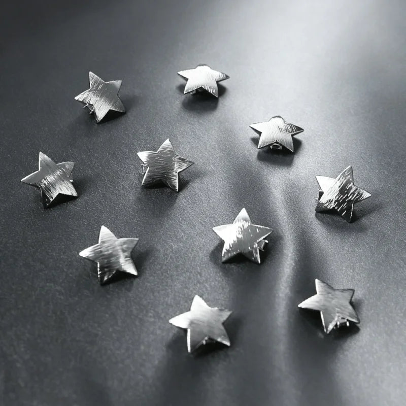 Bohemian Gold and Silver Star Hairpins 10-Piece Hair Accessories Set