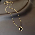 2024 Mother's Day Red Heart Pendant Necklace for Women - Stainless Steel Gold Chain Jewelry