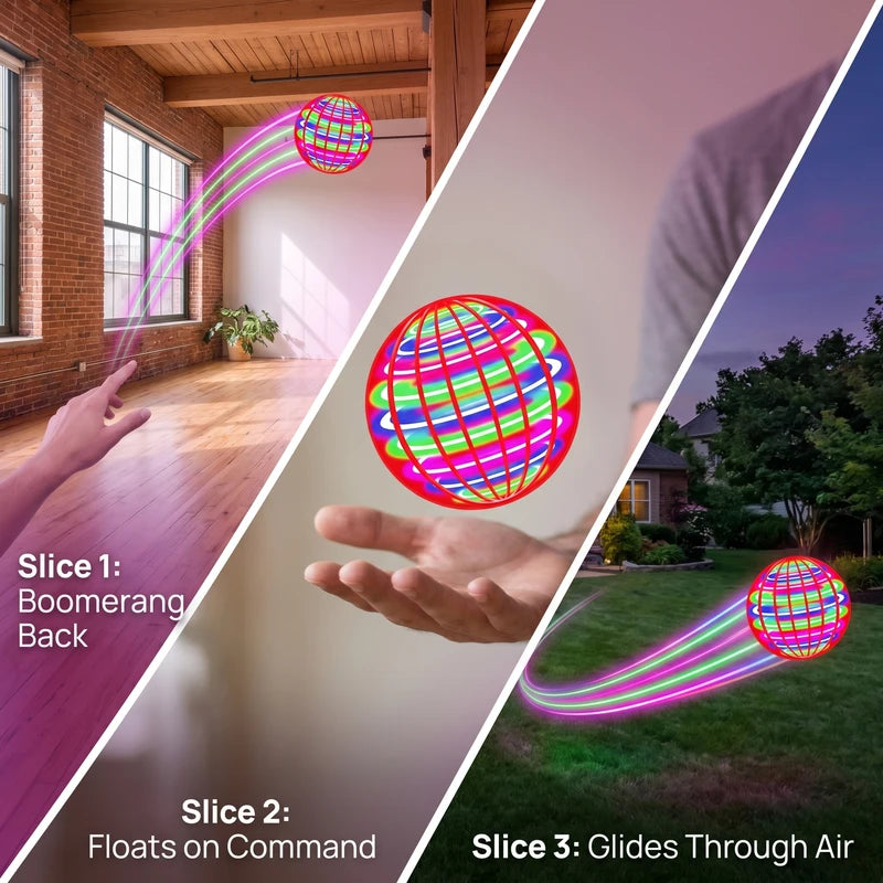 RC Flying Ball Hover Drone with LED Lights 360° Gyro Spinner Outdoor Toy