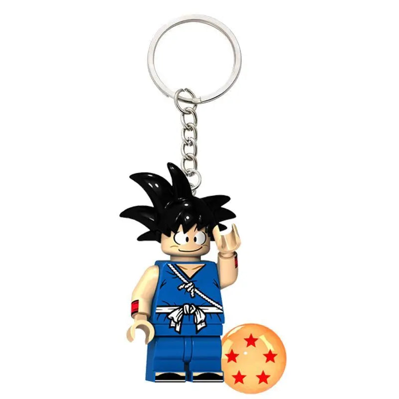 Dragon Ball Son Goku Keychain Anime Figure - Car, Backpack & Jewelry Pendant, Multiple Colors