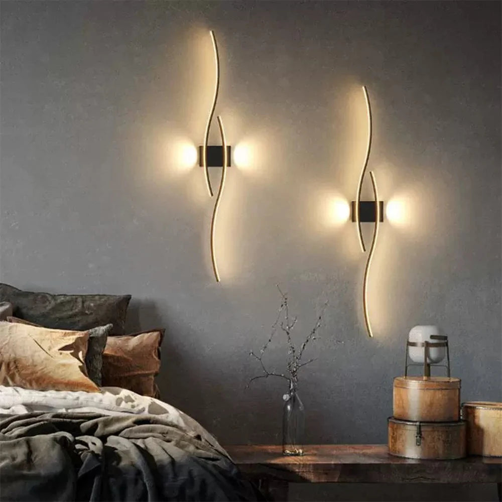 Modern LED Wall Light 3000K Warm White Indoor & Outdoor Wall Lamps