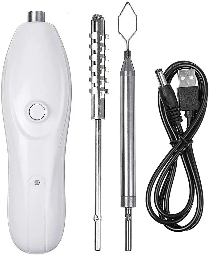 Electric Fruit Corer and Vegetable Core Digger with Rotating Cutter - Rechargeable Kitchen Tool
