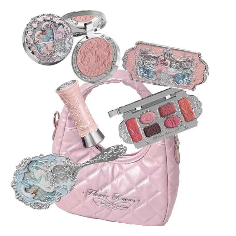 All-in-One Makeup Set with Eyeshadow Blush Lipstick & Mirror - Vegan Collection