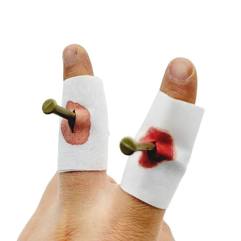 Prank Fake Nail Through Finger Trick - Blood Blood Blood Halloween Party Joke