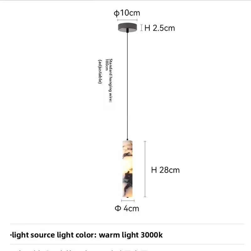Modern French Marble Pendant Light Chandelier for Bedroom Living Room Office