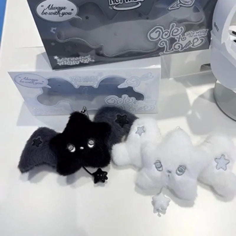 NCT WISH Black and White Plush Doll Pendant - Cute Collectible Gift