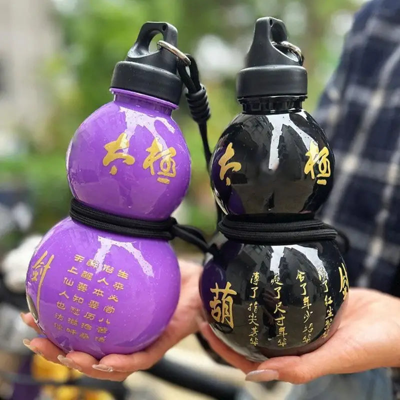Child Gourd Water Bottle 750ml Retro Chinese Design Leakproof Travel Hydration